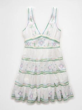 American Eagle Outfitters White Floral Mini Dress